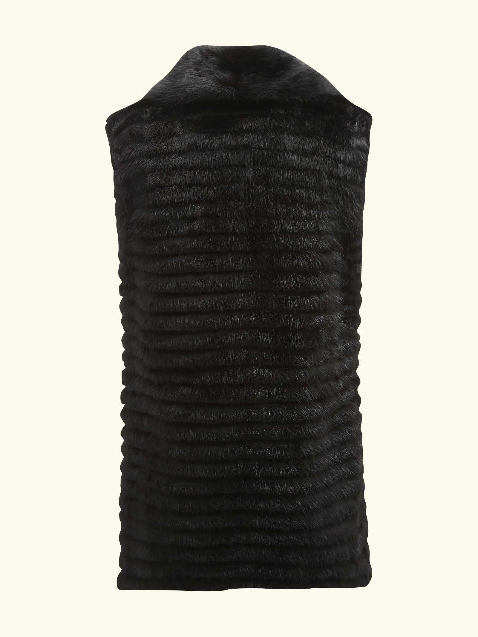 Women's Cut Mink Gilet Black