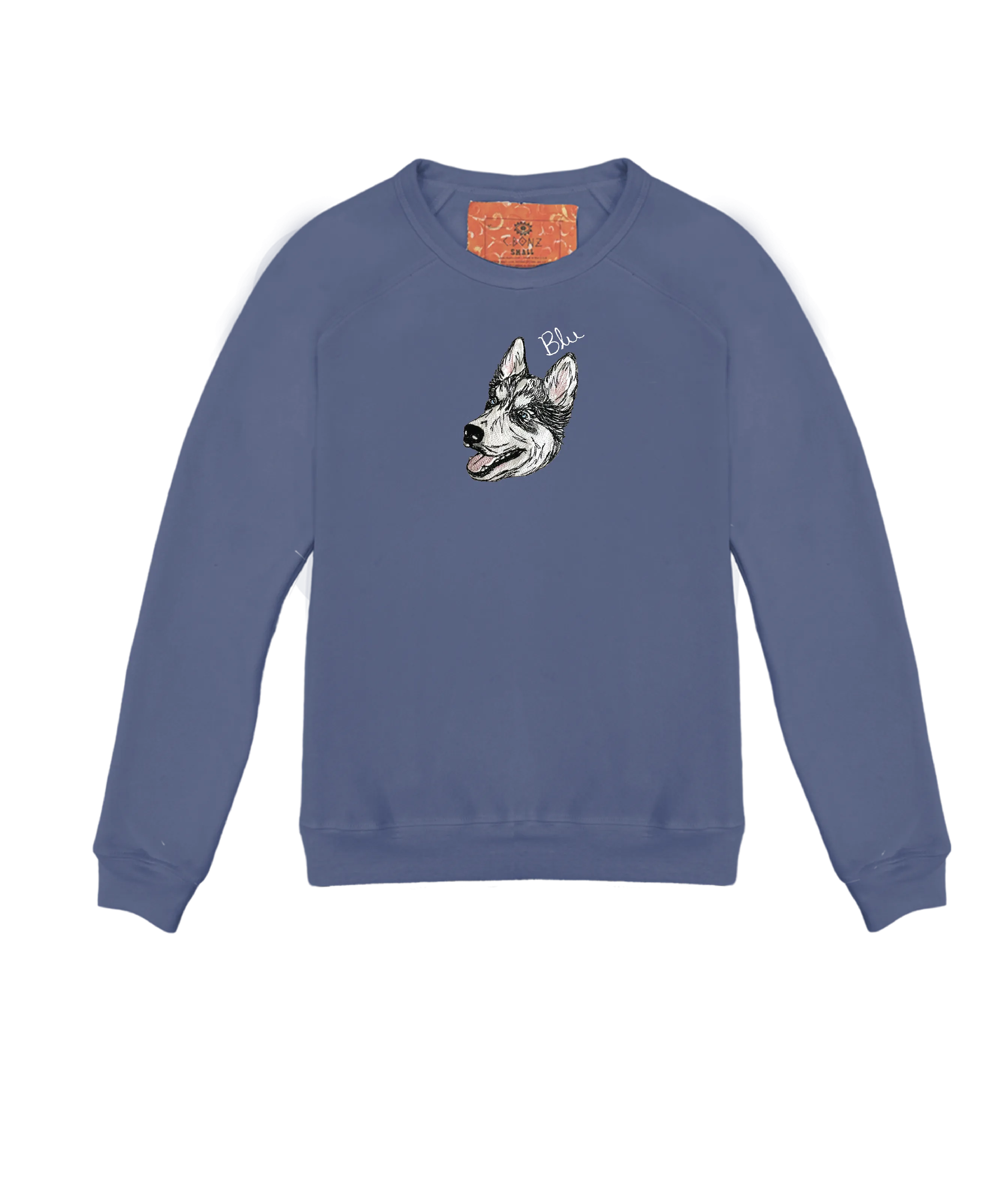 Women's Doodle Style Custom Pet Portrait Classic Crewneck Pullover