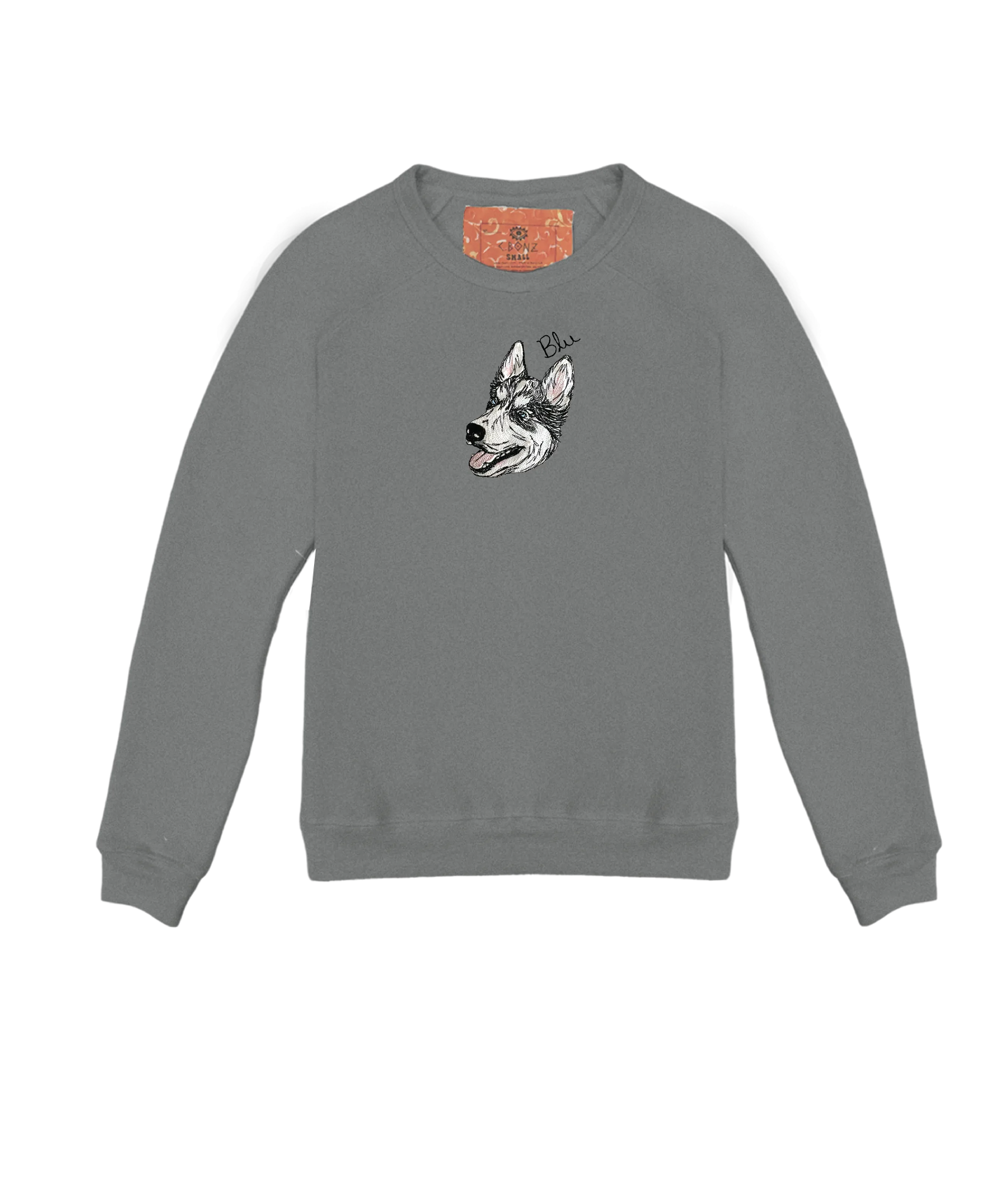 Women's Doodle Style Custom Pet Portrait Classic Crewneck Pullover