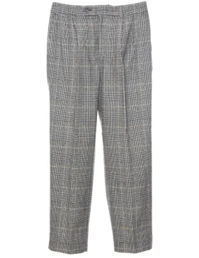 Wool Checked Pattern Trousers - W32 L29